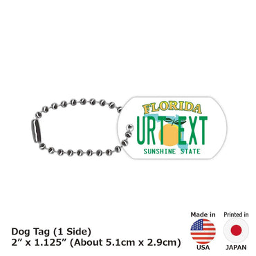 [Dog Tag] Florida / Original American License Plate Type Keychain