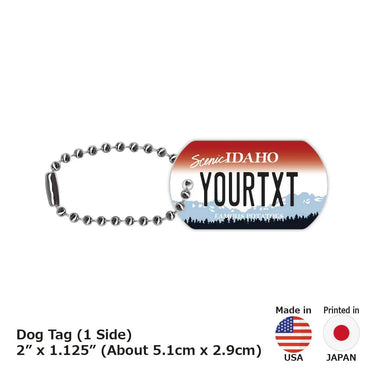 [Dog Tag] Idaho / Original American License Plate Type Keychain