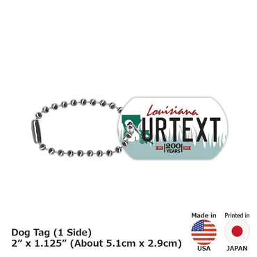 [Dog Tag] Louisiana / Original American License Plate Type Keychain