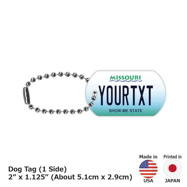 [Dog Tag] Missouri / Original American License Plate Type Keychain