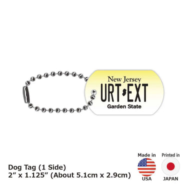 [Dog Tag] New Jersey / Original American License Plate Type Keychain