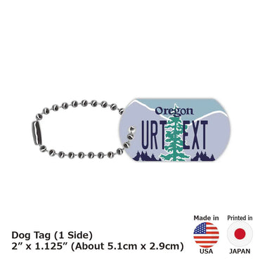 [Dog Tag] Oregon / Original American License Plate Type Keychain