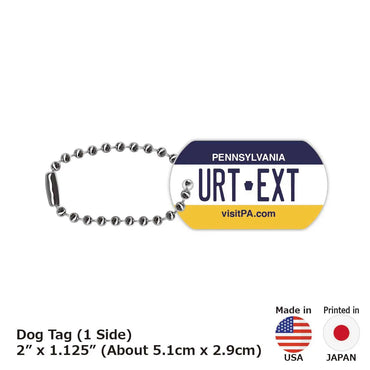 [Dog Tag] Pennsylvania / Original American License Plate Type Keychain