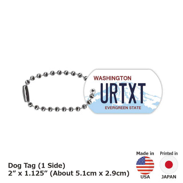 [Dog Tag] Washington / Original American License Plate Type Keychain