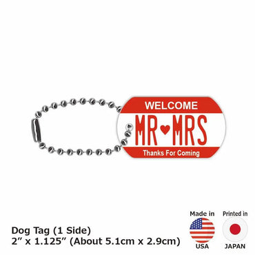 [Dog Tag] Color Red / Original American License Plate Type Keychain