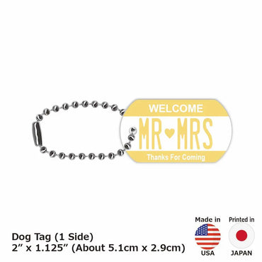 [Dog Tag] Color Yellow / Original American License Plate Type Keychain