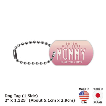 [Dog Tag] Mother's Day / Gradation / Original American License Plate Type Keychain