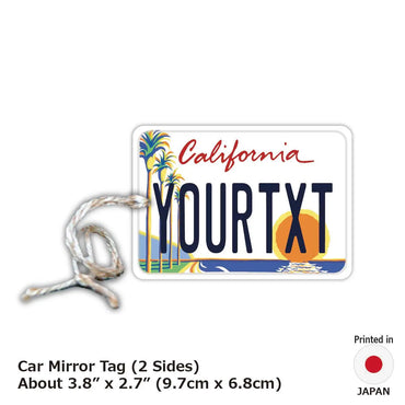 [Mirror Tag] California Palm Tree/Original American License Plate Air Freshener