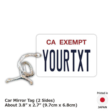 [Mirror tag] California (public car) / Original American license plate type air freshener