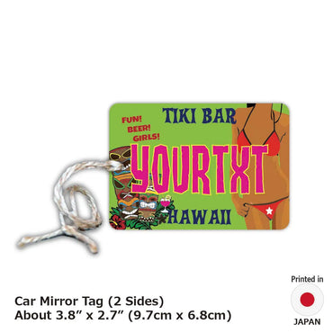 [Mirror Tag] Hawaii Tiki Bar / Original American License Plate Type Air Freshener