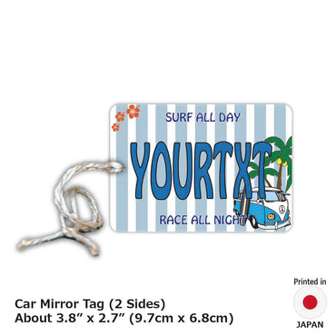 [Mirror Tag] Wagen Bath Blue / Original American License Plate Type Air Freshener