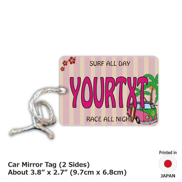 [Mirror Tag] Wagen Bath Pink / Original American License Plate Type Air Freshener