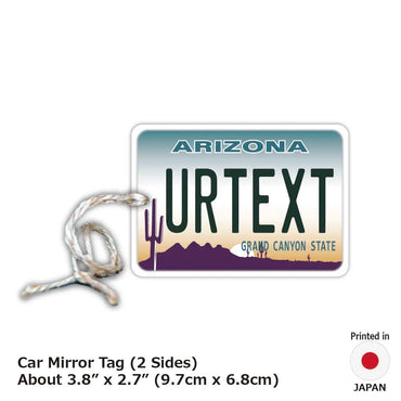 [Mirror Tag] Arizona / Original American License Plate Type Air Freshener