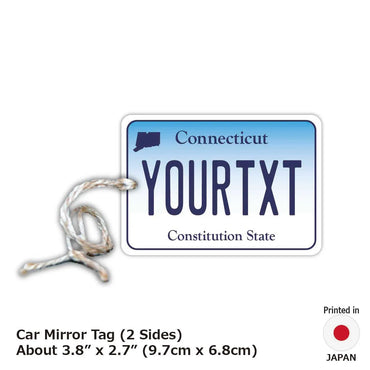 [Mirror Tag] Connecticut / Original American License Plate Type Air Freshener