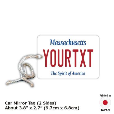 [Mirror Tag] Massachusetts / Original American License Plate Type Air Freshener