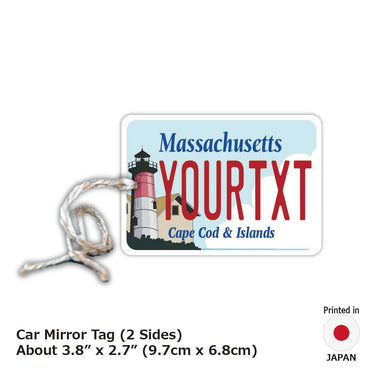 [Mirror Tag] Massachusetts Cape Cod / Original American License Plate Type Air Freshener