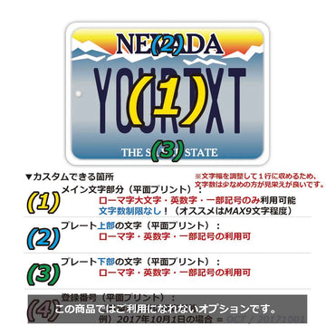 [Mirror Tag] Nevada / Original American License Plate Type Air Freshener