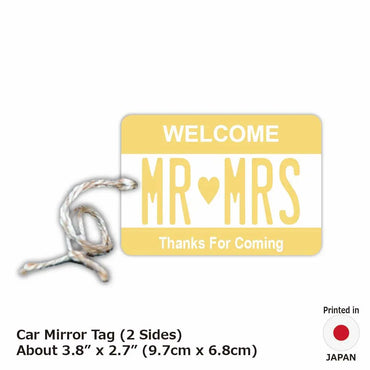 [Mirror Tag] Color Yellow / Original American License Plate Type Air Freshener