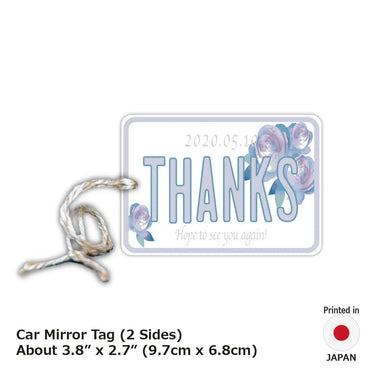 [Mirror Tag] Mother's Day / Rose / Original American License Plate Type Air Freshener