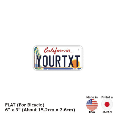 [Small/Bicycle] California Palm Tree/Original American License Plate