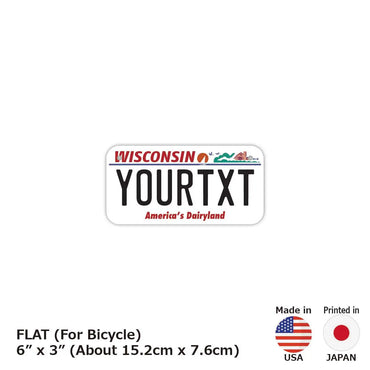 [For small bicycles] Wisconsin / Original American license plate