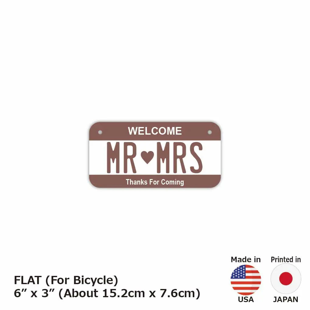 【小・自転車用】カラー・ブラウン/オリジナルアメリカナンバープレート PL8HERO