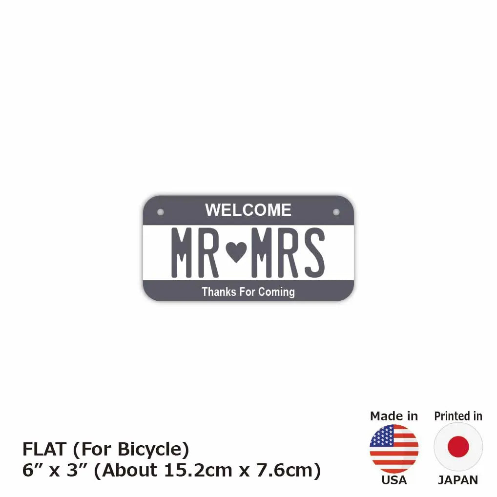 【小・自転車用】カラー・グレー/オリジナルアメリカナンバープレート PL8HERO