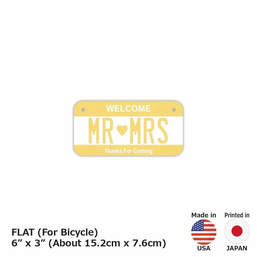 【小・自転車用】カラー・イエロー/オリジナルアメリカナンバープレート PL8HERO