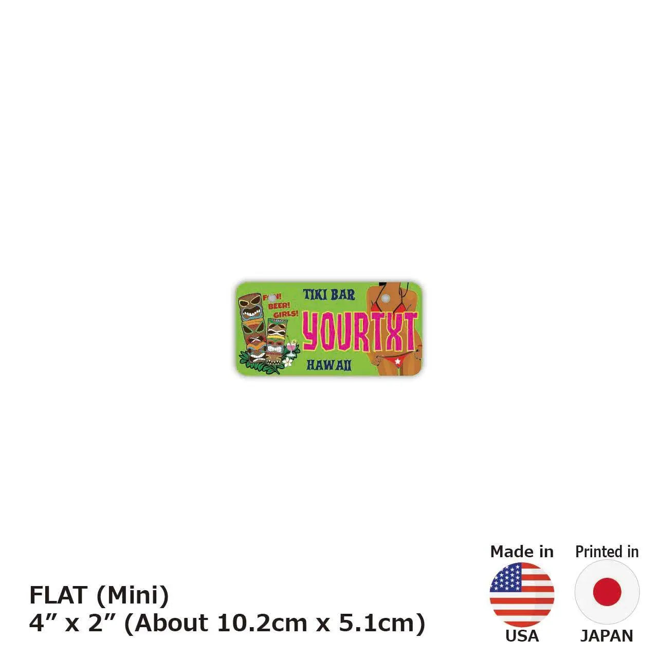 【ミニ】ハワイ・ティキバー/オリジナルアメリカナンバープレート PL8HERO