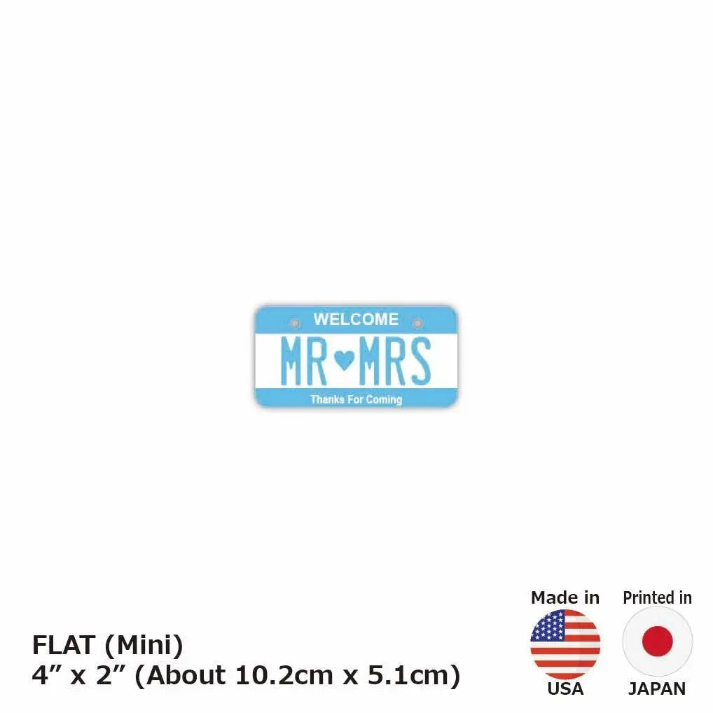 【ミニ】カラー・ブルー/オリジナルアメリカナンバープレート PL8HERO