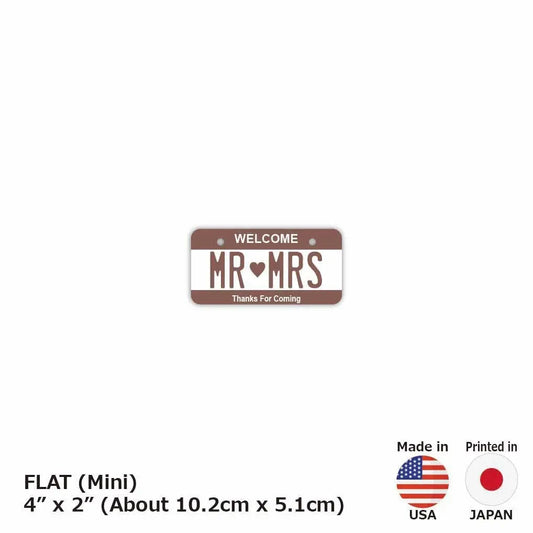 【ミニ】カラー・ブラウン/オリジナルアメリカナンバープレート PL8HERO