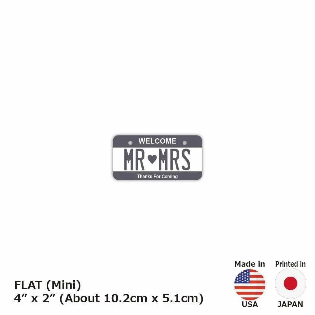 【ミニ】カラー・グレー/オリジナルアメリカナンバープレート PL8HERO