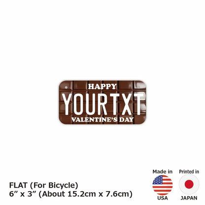【小・自転車用】チョコレートバー（バレンタイン）/オリジナルアメリカナンバープレート PL8HERO