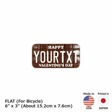 [For small bicycles] Chocolate bar (Valentine) / Original American license plate