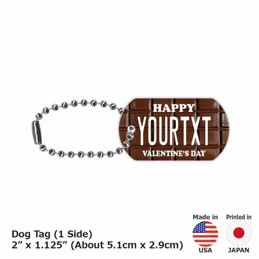 [Dog tag] Chocolate bar (Valentine) / Original American license plate type key chain