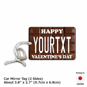 [Mirror Tag] Chocolate Bar (Valentine) / Original American License Plate Type Air Freshener