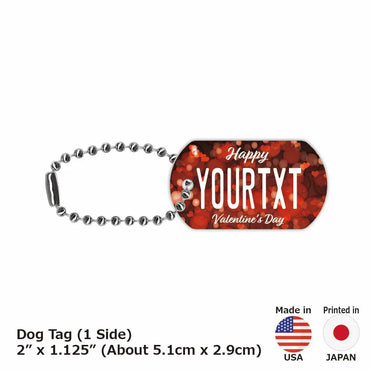 [Dog tag] Heart (Valentine) / Original American license plate type key chain