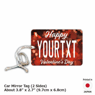 [Mirror Tag] Heart (Valentine) / Original American License Plate Type Air Freshener