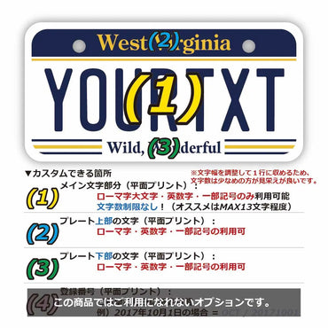 [Mini] West Virginia / Original American License Plate