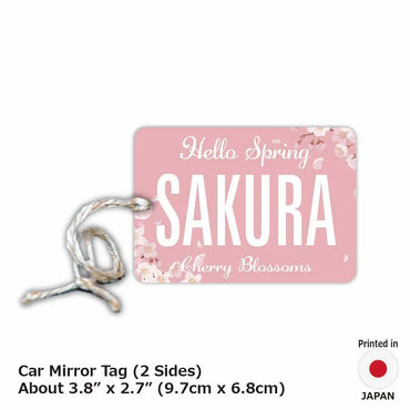 [Mirror Tag] Sakura / Original American License Plate Type Air Freshener