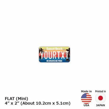 [Mini] Palm Tree / Gradation / Original American License Plate