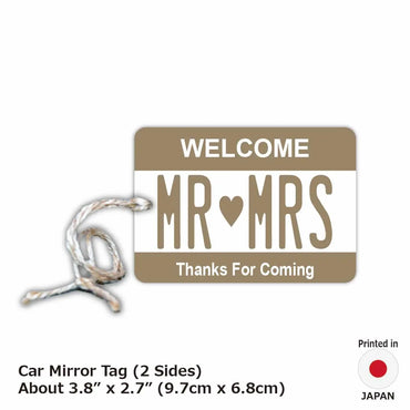 [Mirror Tag] Color Beige / Original American License Plate Type Air Freshener