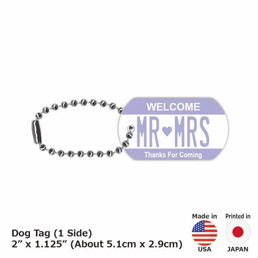 [Dog Tag] Color Purple / Original American License Plate Type Keychain