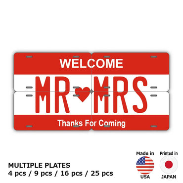 [Multi Plate] Color Red / Original American License Plate