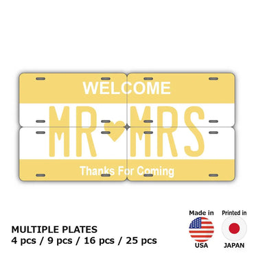 [Multi Plate] Color Yellow / Original American License Plate