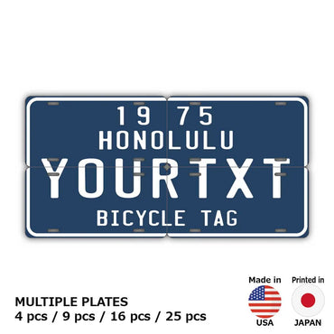 [Multi Plate] Hawaii Bicycle Tag Blue / Original American License Plate