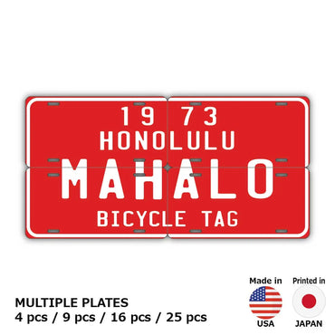 [Multi Plate] Hawaii Bicycle Tag Red / Original American License Plate