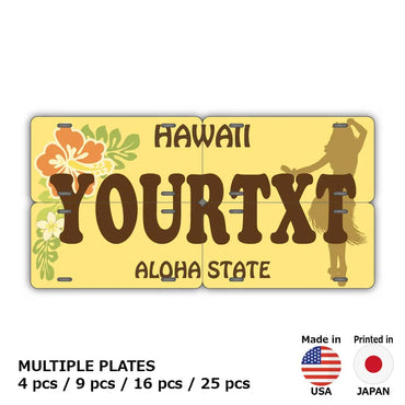 [Multi Plate] Hawaii Hula Girl / Original American License Plate