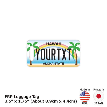 [Luggage tag] Hawaii / Palm tree / Original American license plate type / Fashionable / Loss prevention tag