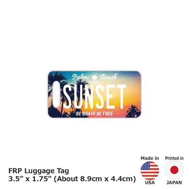 [Luggage tag] Sunset / Original American license plate type / Fashionable / Loss prevention tag